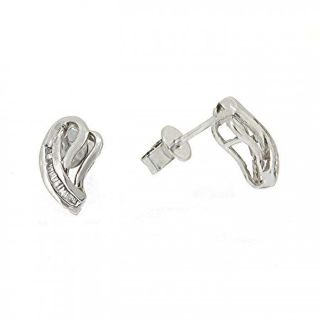 PENDIENTES EN ORO BLANCO Y DIAMANTES