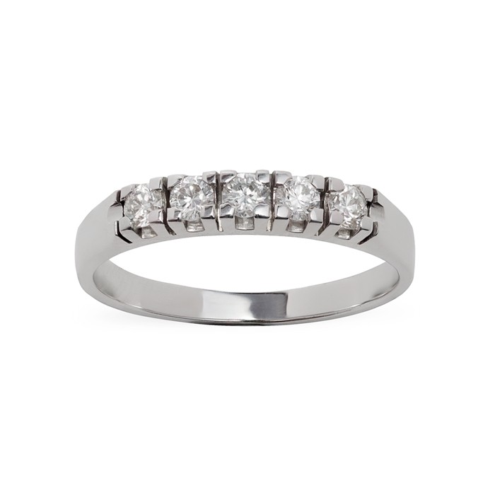 ANILLO EN ORO BLANCO Y DIAMANTES