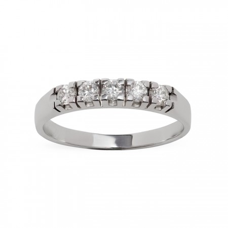 ANILLO EN ORO BLANCO Y DIAMANTES