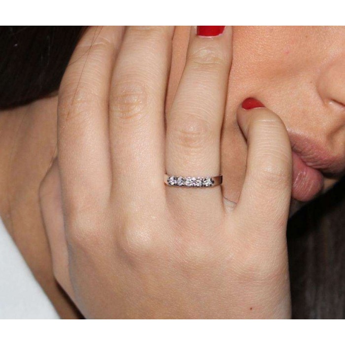 ANILLO EN ORO BLANCO Y DIAMANTES