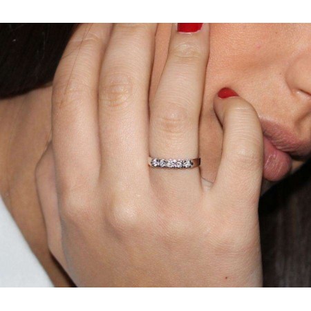 ANILLO EN ORO BLANCO Y DIAMANTES