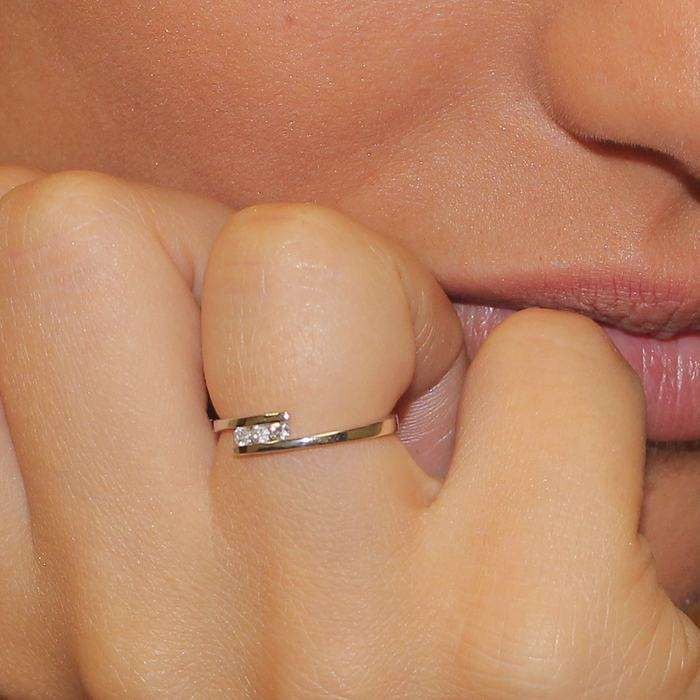 ANILLO EN ORO BLANCO Y DIAMANTES