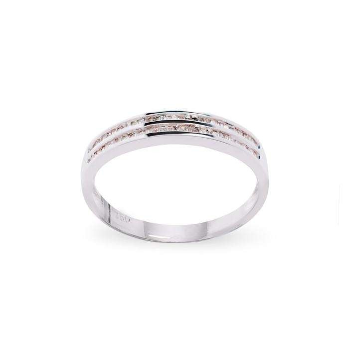 ANILLO EN ORO BLANCO Y DIAMANTES