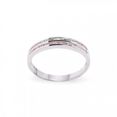 ANILLO EN ORO BLANCO Y DIAMANTES