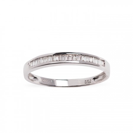 ANILLO EN ORO BLANCO Y DIAMANTES