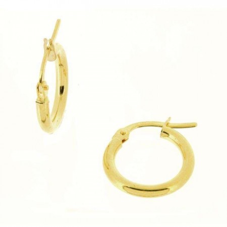 PENDIENTES EN ORO DE 18 QUILATES TIPO ARO