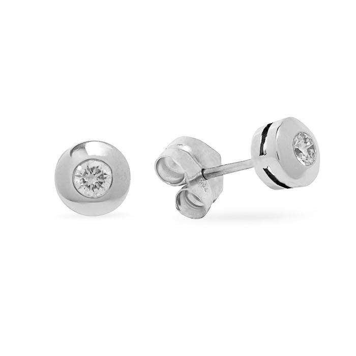 PENDIENTES EN ORO BLANCO Y DIAMANTES