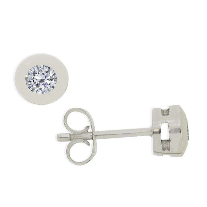 PENDIENTES EN ORO BLANCO Y DIAMANTES