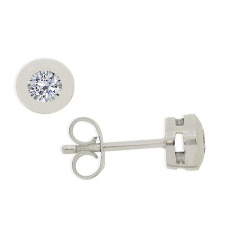 PENDIENTES EN ORO BLANCO Y DIAMANTES