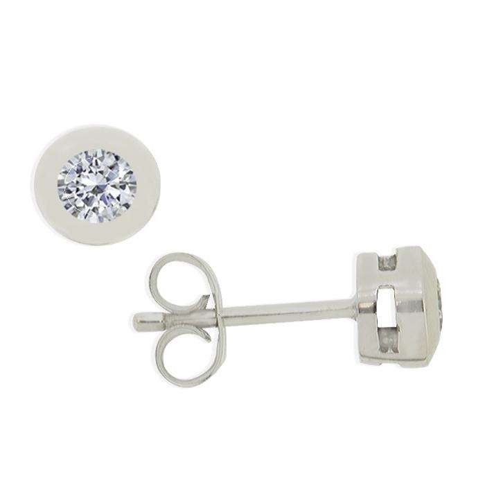 PENDIENTES EN ORO BLANCO Y DIAMANTES