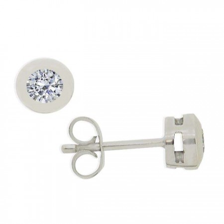 PENDIENTES EN ORO BLANCO Y DIAMANTES