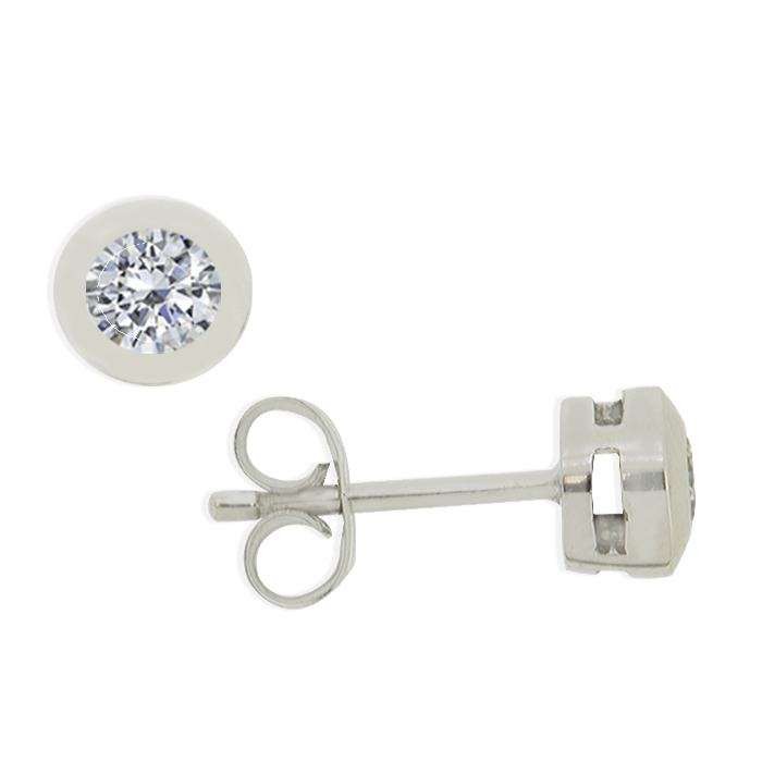 PENDIENTES EN ORO BLANCO Y DIAMANTES