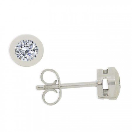 PENDIENTES EN ORO BLANCO Y DIAMANTES