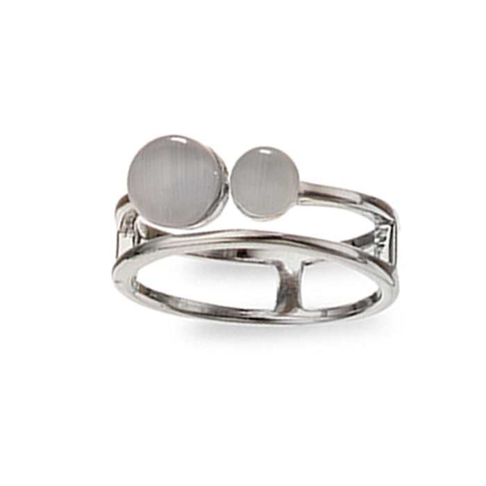 ANILLO EN PLATA PIEDRAS GRISES