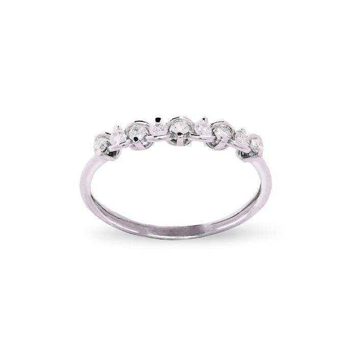 ANILLO EN ORO DE BLANCO Y DIAMANTES
