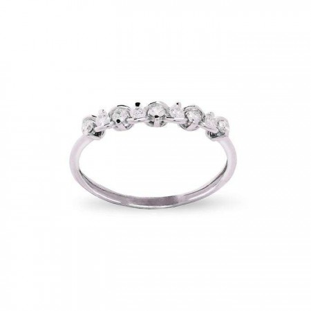 ANILLO EN ORO DE BLANCO Y DIAMANTES