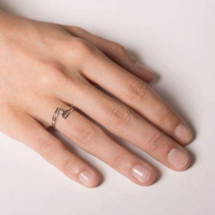 ANILLO EN ORO BLANCO CON DIAMANTE 2