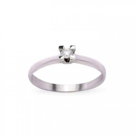 ANILLO EN ORO BLANCO Y DIAMANTE