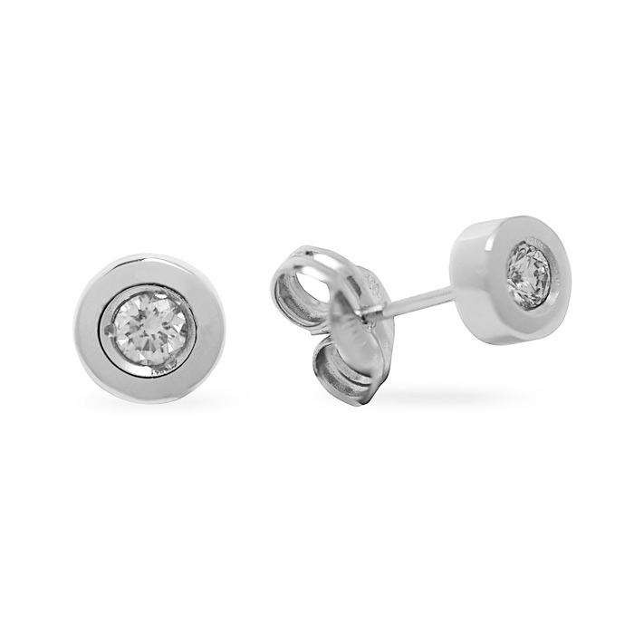 PENDIENTES EN ORO BLANCO Y DIAMANTES