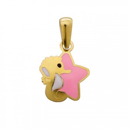 COLGANTE EN ORO DE 18 QUILATES CABALLITO DE MAR