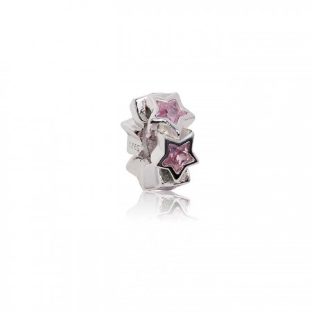CHARM PARA PULSERA ESTRELLA ROSA
