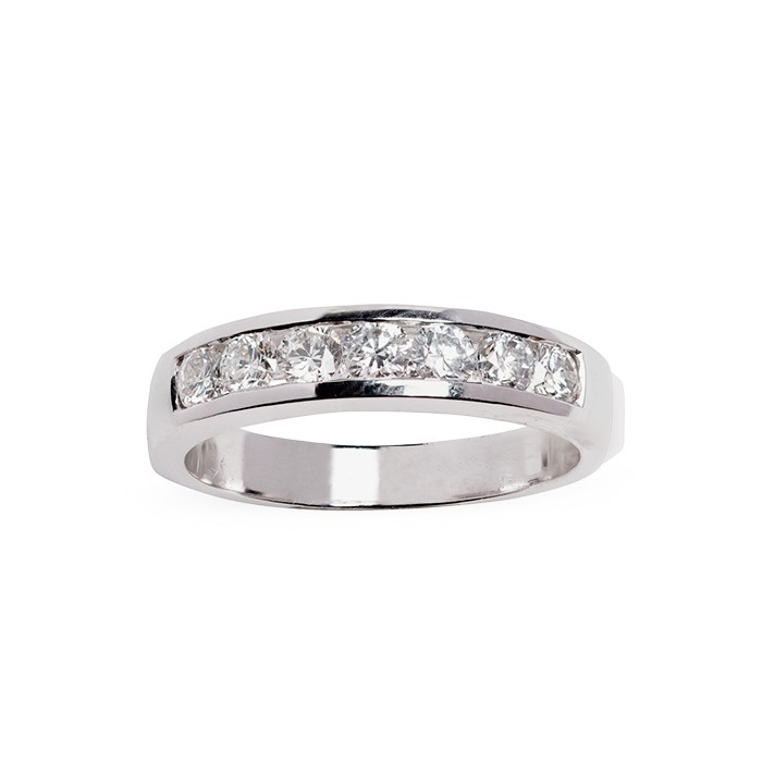 ANILLO EN ORO BLANCO Y DIAMANTES