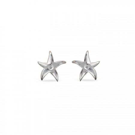 PENDIENTES EN ORO BLANCO Y DIAMANTES