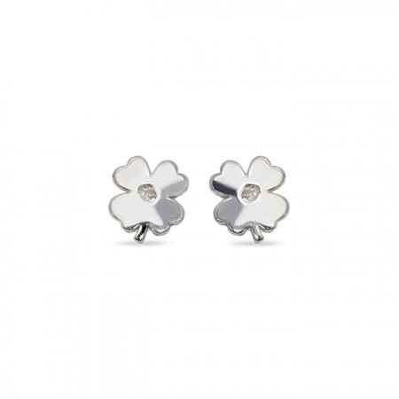 PENDIENTES EN ORO BLANCO Y DIAMANTES