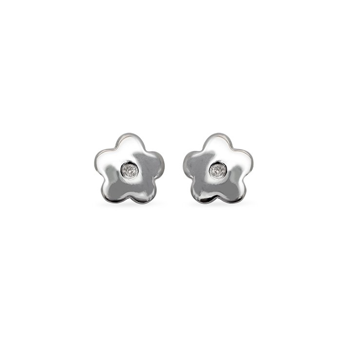 PENDIENTES EN ORO BLANCO Y DIAMANTES