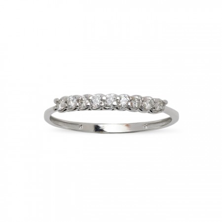 ANILLO EN ORO BLANCO Y DIAMANTES