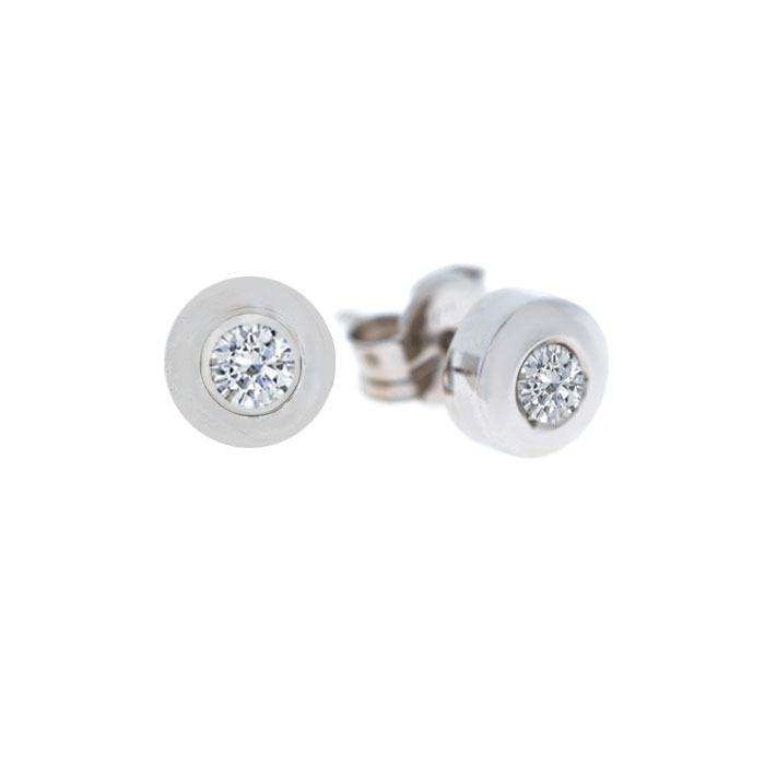 PENDIENTES EN ORO BLANCO Y DIAMANTES