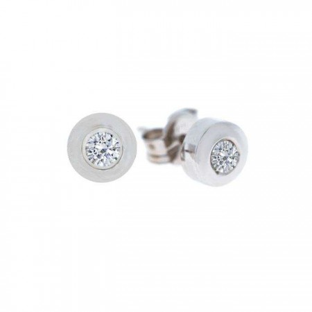PENDIENTES EN ORO BLANCO Y DIAMANTES