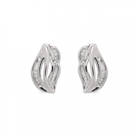 PENDIENTES EN ORO BLANCO Y DIAMANTES