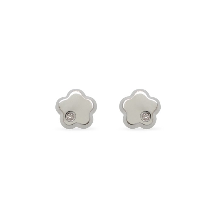 PENDIENTES EN ORO BLANCO Y DIAMANTES