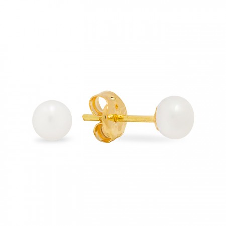 PENDIENTES EN ORO 18 QUILATES CON PERLAS