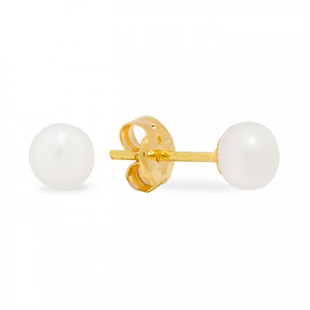 PENDIENTES EN ORO 18 QUILATES CON PERLAS