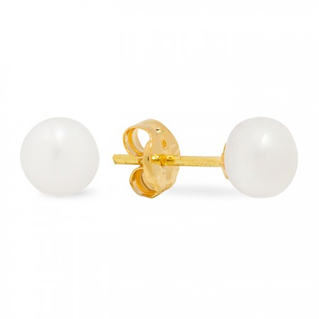 PENDIENTES EN ORO 18 QUILATES CON PERLAS