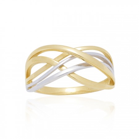 ANILLO EN ORO BLANCO Y AMARILLO DE 18 QUILATES