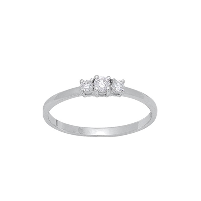 ANILLO EN ORO BLANCO Y DIAMANTES