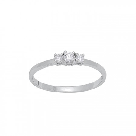 ANILLO EN ORO BLANCO Y DIAMANTES