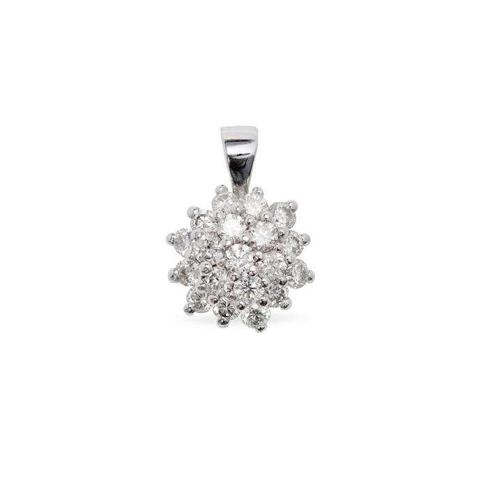COLGANTE EN ORO BLANCO Y DIAMANTES