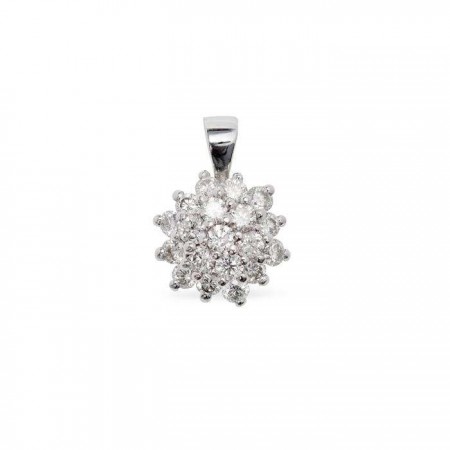 COLGANTE EN ORO BLANCO Y DIAMANTES